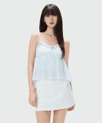 MIXXO MIXXO Ribbon Frill Tank Top Blouse