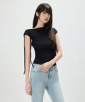 MIXXO MIXXO Cap Sleeve Tie T-Shirt S