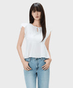 MIXXO MIXXO Belted Flare Blouse (C)