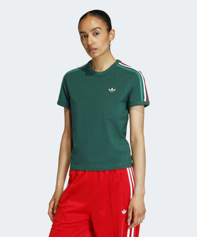 ADIDAS 3-Stripe Slim T-shirt - Dark Green