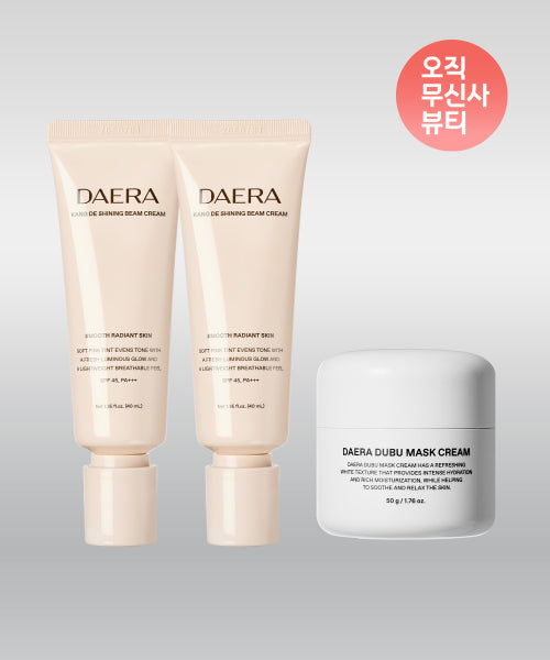 DAERA DAERA Caen de Shining Beam Cream Set 40ml x 2 + Tofu Moisturizing Cream 50ml