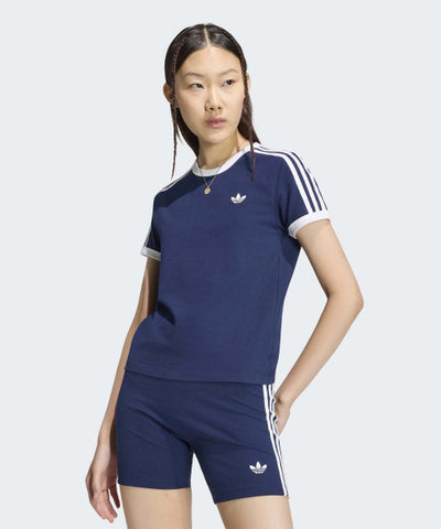 ADIDAS 3-Stripe Slim T-shirt - Night Indigo