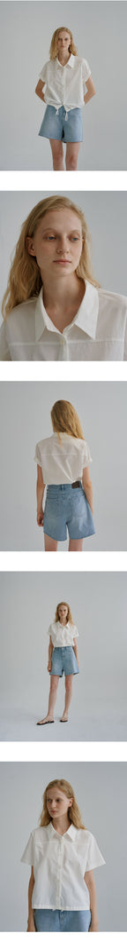 URAGO String cotton blouse_3colors