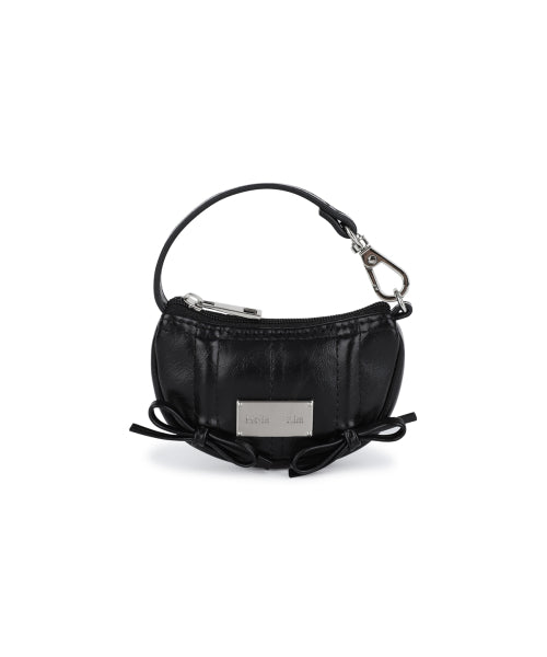MATIN KIM MATIN KIM Half Shirring Ribbon Charm in Black