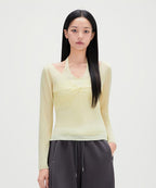 MIXXO MIXXO Knitwear See-through Layered Twisted Knit