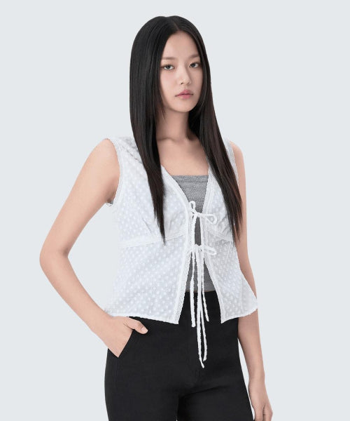 MIXXO MIXXO V-neck Lace Bustier T-Shirt