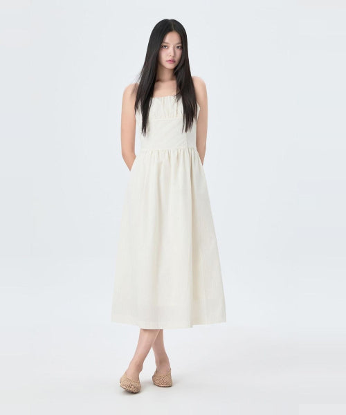 MIXXO MIXXO Shirring Tank Top Long Dress (Size S/C)