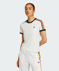 ADIDAS ADIDAS 3-Stripe Slim Tee - White