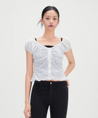 MIXXO MIXXO Eyelet Frill Blouse S