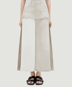 MIXXO MIXXO Layered Denim Long Skirt