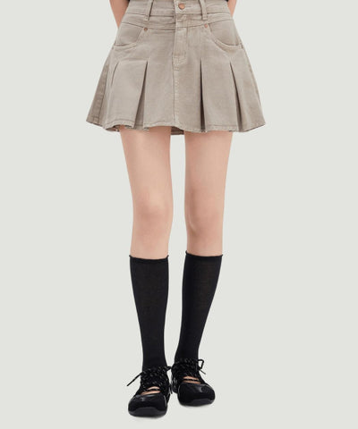 MIXXO Denim Pleated Skirt S