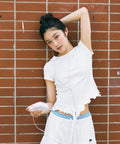 MIXXO MIXXO T-Shirt Ruffled Short-Sleeved