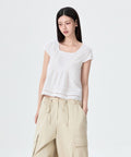 MIXXO MIXXO Linen Pin Tuck Blouse