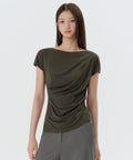 MUSINSA STANDARD WOMAN MUSINSA STANDARD WOMAN T-Shirt Khaki Brown