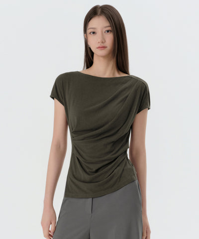 MUSINSA STANDARD WOMAN T-Shirt Khaki Brown
