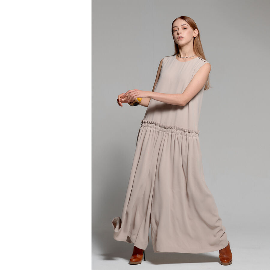 SOMETHING GOOD SHIRRING JUMP SUIT