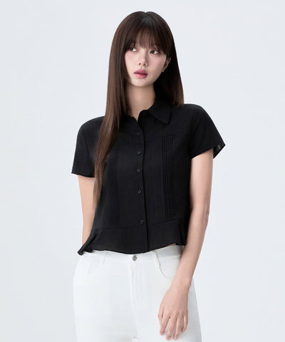 MIXXO Peplum Short Sleeve Shirt S