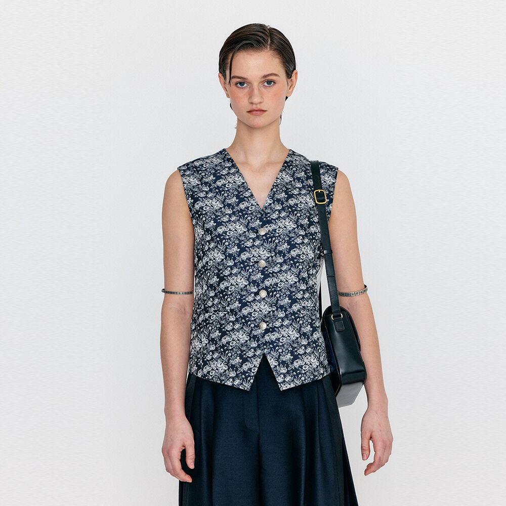 EENK EENK WIVA Double-Belted Vest - Navy Multi