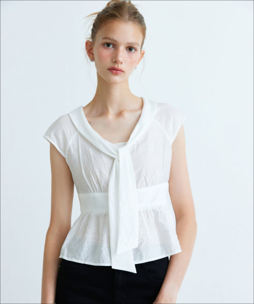 MIXXO MIXXO Slim Tie Blouse Size C