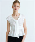 MIXXO MIXXO Slim Tie Blouse Size C