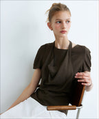 MIXXO MIXXO Cowl Neck Layered Blouse