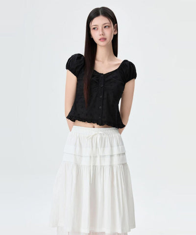 MIXXO Eyelet Frill Blouse S