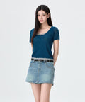 MIXXO MIXXO Layered Short Sleeve Knit C