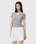 MIXXO MIXXO T-Shirt Button-up Layered