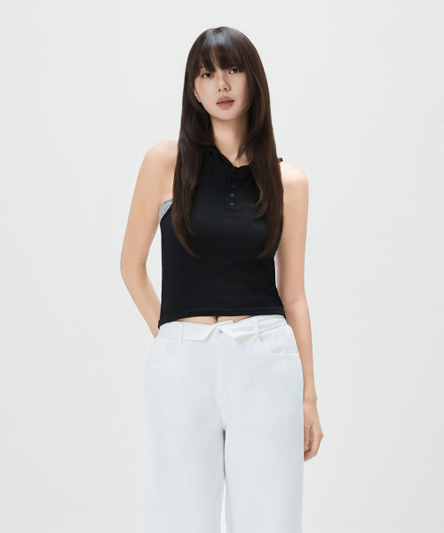 MIXXO MIXXO Ribbed Tank Top Hoodie