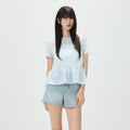 MIXXO MIXXO Shirt Round Neck String Blouse