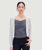 MIXXO MIXXO Shirring Tank Top Cardigan S
