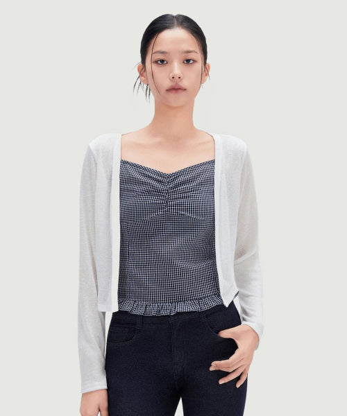 MIXXO MIXXO Shirring Tank Top Cardigan S