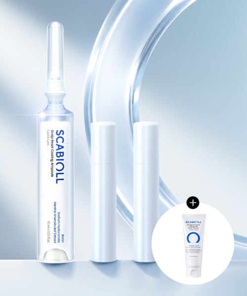 SCABIOLL Scalp Reset Cooling Ampoule 10ml + Refill 20ml (+ Protein Shampoo 70ml)