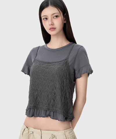MIXXO T-Shirt Lace Bustier C