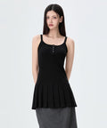 MIXXO MIXXO Pleated Layered Mini Dress S