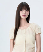 MIXXO MIXXO U-neck Shirring Blouse - Size C