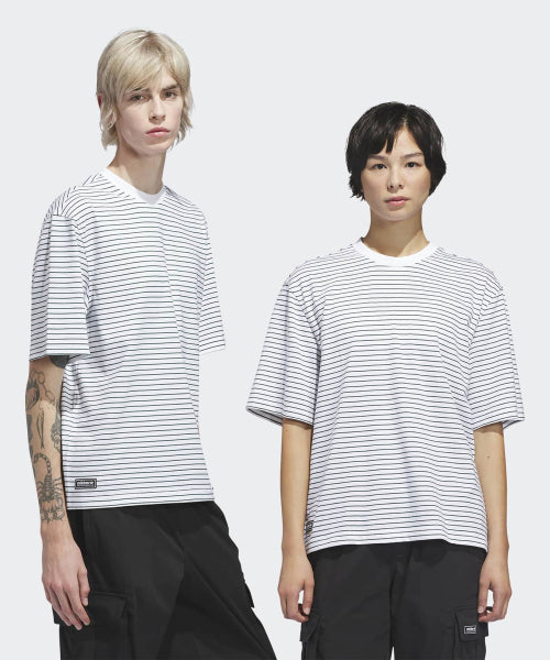 ADIDAS ADIDAS T-Shirt Yarn Dyed - White:Green