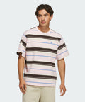 ADIDAS ADIDAS Striped Crew Neck Tee Size