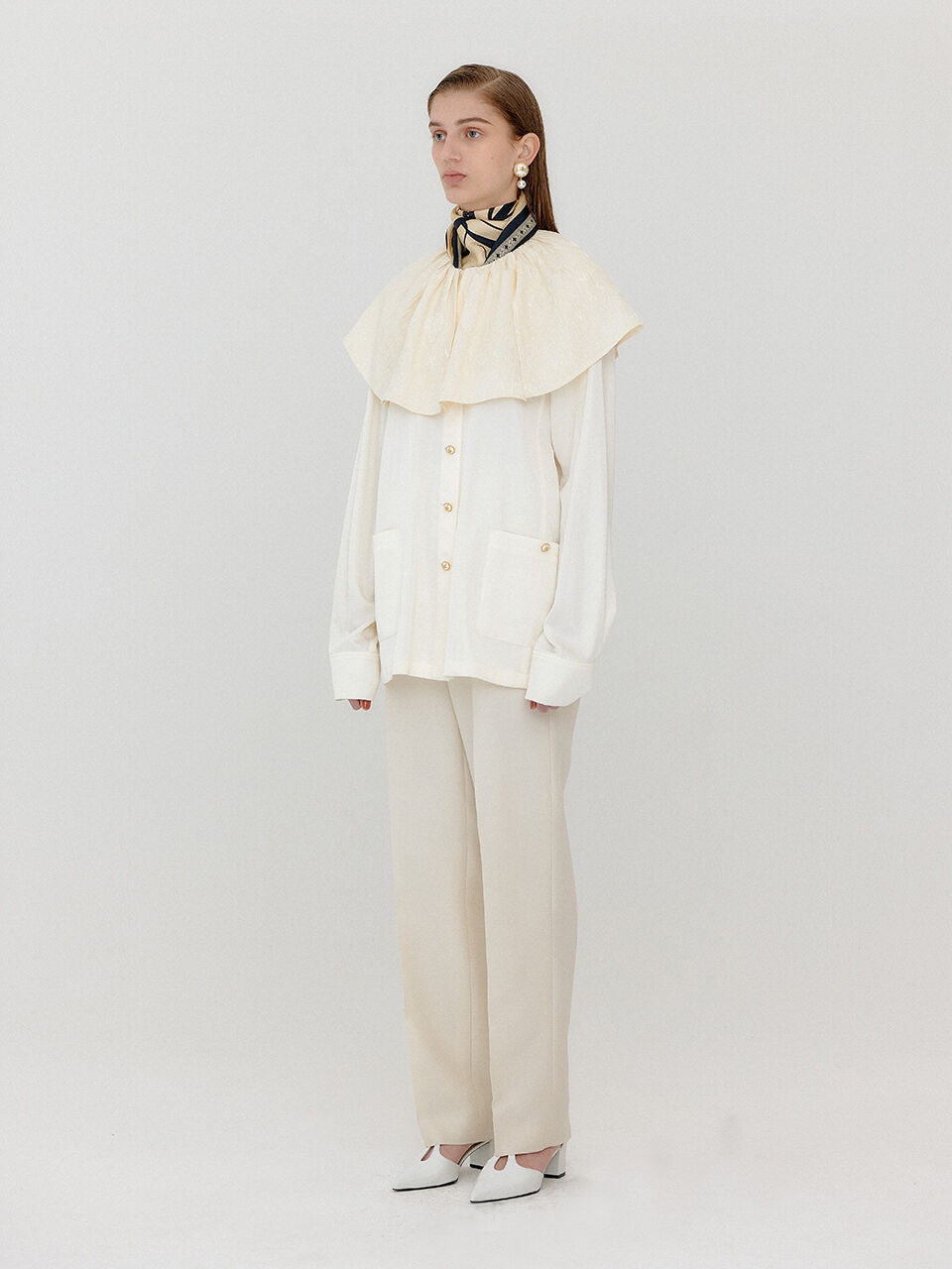 EENK EENK Blouse Big Collared - Ivory