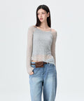 MIXXO MIXXO Lace Layered Long Sleeve T-Shirt S