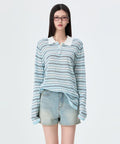 MIXXO MIXXO Knitwear Collar Neck Striped Summer