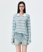 MIXXO MIXXO Knitwear Collar Neck Striped Summer