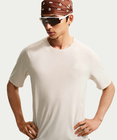 NIKE T-Shirt M - Light Orewood Brown:Summit White