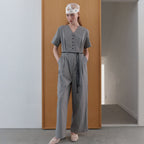 LCVE LCVE Jumpsuit V-Neck Light Gray