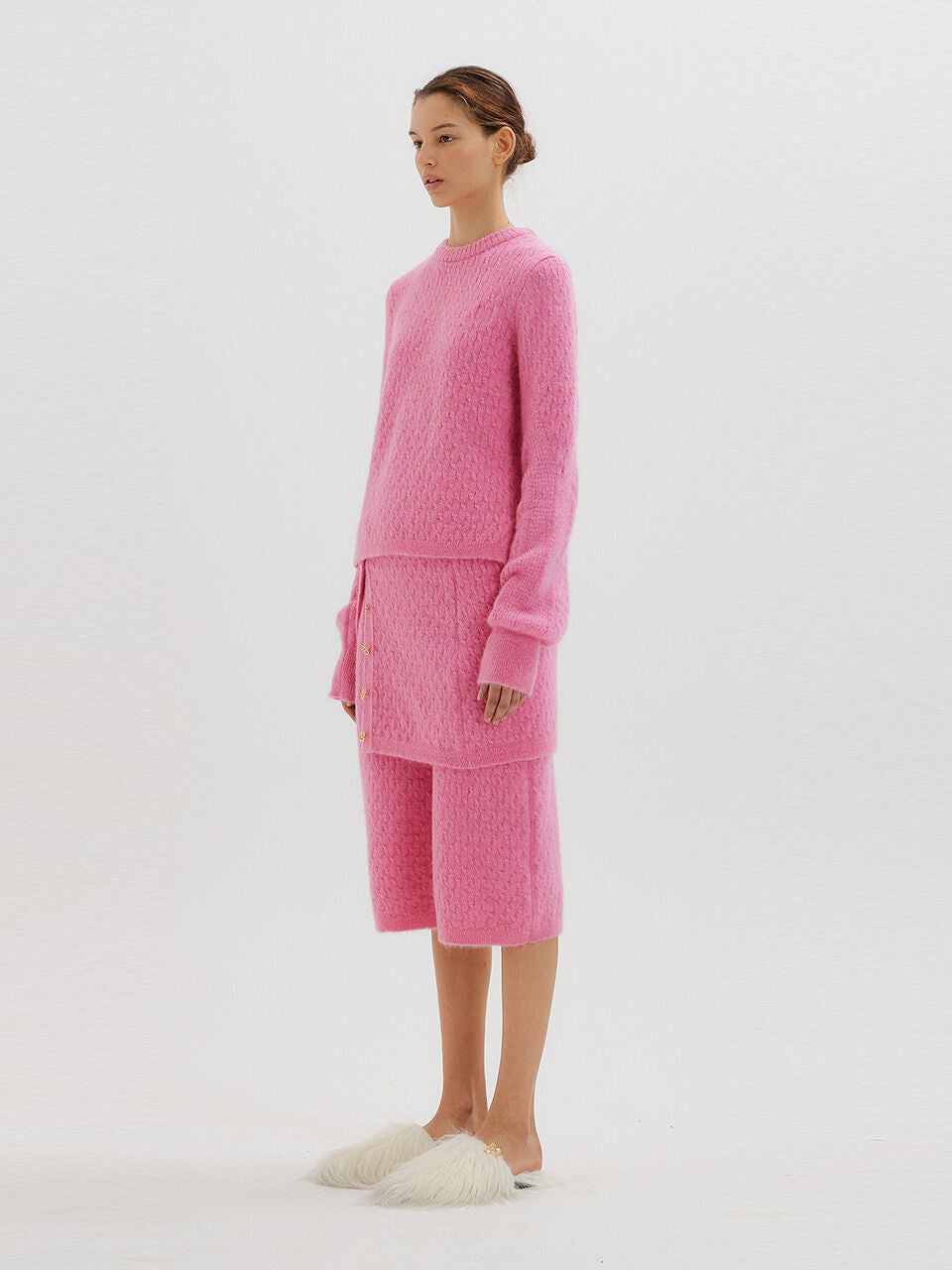 EENK EENK TOKI Cable Knit Pullover - Pink