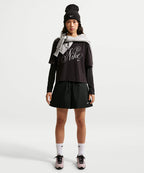 NIKE NIKE Sportswear Loose Mid-Rise Shorts W - Black:White