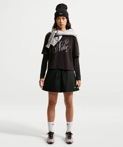 NIKE Sportswear Loose Mid-Rise Shorts W - Black:White