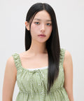 MIXXO MIXXO Ribbon Shirring Tank Top Blouse