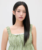 MIXXO MIXXO Ribbon Shirring Tank Top Blouse