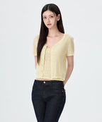 MIXXO MIXXO Cardigan Crochet Short-Sleeved